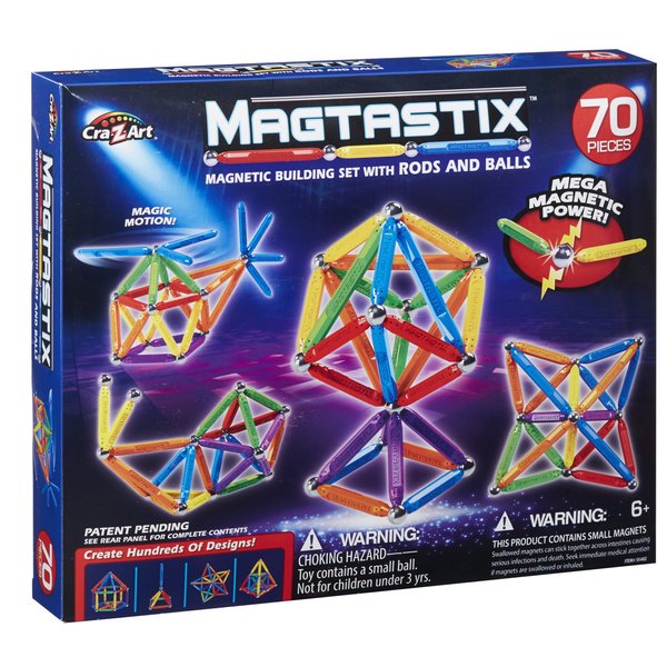 Cra-Z-Art Magtastix Rods & Balls Building Kit (70Piece)
