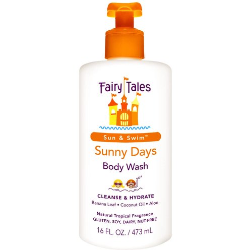 Fairy Tales Sunny Days Chlorine Removal Body Wash, For All Age Swimmers | After Swim Chlorine, Salt And Sunscreen Removal | No Harsh Chemicals or Toxins | Easy to use Pump - 16oz
