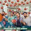 32 Pieces Football Party Decorations Includes 30 Pieces Hanging Swirls and 2 Pieces Football Banners Sports Football Theme Party Supplies for Kids Adults Office Bar Football Birthday Party Decor