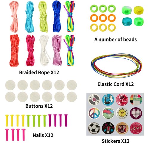 AOFUXTI Friendship Bracelet Making Kit, Girls Bracelet Making Kit, Toys for Ages 8-13, for Arts and Crafts, Bracelet DIY, Travel Toys