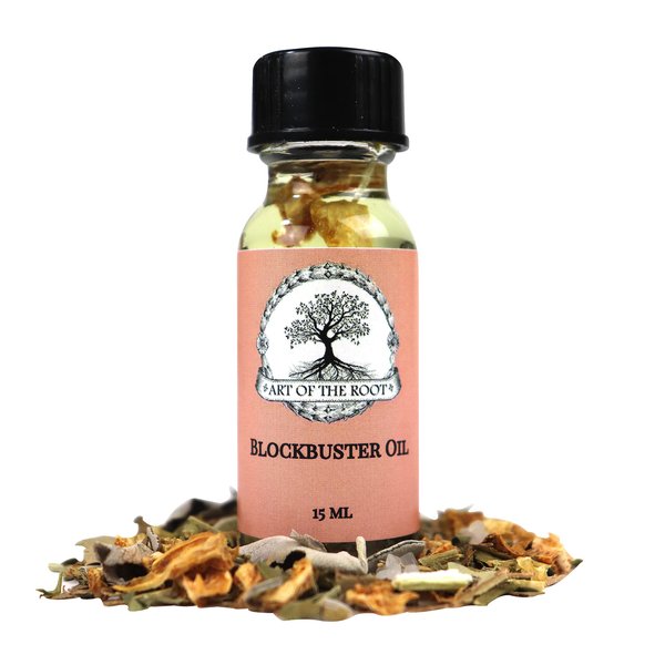 Blockbuster Oil 1/2 oz | Handmade with Herbs & Essential Oils | Road Opener & Removing Obstacles Rituals | Hoodoo Voodoo Wicca Pagan Santeria