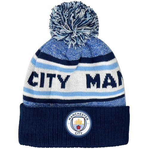 Fan Ink Manchester City Beanie Knitted Ski Hat, Licensed M. City Winter Hat White