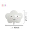 DIADARL White Cloud Balloons Smiling Face Cloud Shaped Foil Mylar Balloons for Baby Shower and Birthday Party Decorations Supplies (10Pcs)
