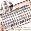 Cat Eye Lash Clusters Kit Natural Eyelash Extension Kit Wispy Lash Clusters Manga Lashes Kit C Curl Cluster Eyelash Extensions Left&Right Eyelash Clusters Kit with Bond and Seal by Winifred