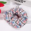 Scrunchies for Hair Plaid Elastic Hair Ties Ponytail Holder Hair Bands for Women Accessories Bandana Scrunchies