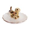 Luxury Porcelain Adorable Dog Ring Holder, Ceramic Jewelry Tray, Bracelets Plate, Dessert Dish - Perfect for Holding Small Jewelries, Rings, Necklaces, Earrings, Bracelets, Trinket etc.