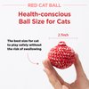 JAYU PET Red Cat Ball - Catnip Inside Cat Toy, Handmade Silvervine Ball Toys, Cat Toys for Indoor Cats, Interactive Matatabi Cat Ball Toy, Feline Kitten Toys, Cat Gifts (2.7 inch)