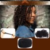 EV&ET Tight Afro Kinky Bulk 100 ％ Real Human Hair for Draedlock Hair Extensions, Repair Locs, Twists and Braids 1 Pack (8 inch, natural black)