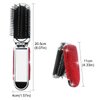 Owemtao Bling Travel Folding Hair Brush with Mirror and Rhinestones - Compact Collapsible Brush for Women (Red)