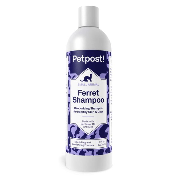 Petpost | Ferret Shampoo - Naturally Effective Deodorant Shampoo for Ferrets and Small Animals - Healthy Skin & Coat Formula 8 oz.