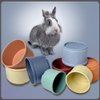 Qoaimu 8 Pcs Stacking Cups for Rabbits, Bunny Toys, Bunny Stacking Cups to Play with Rabbits, Multi-Color Reusable Rabbit Enrichment Toys, Small Animals Rabbits Bunny Hiding Food and Playing Toys