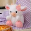 GracesDawn Cow Plush Toy, Plush Pillow Cow Toy, Palm Cows Plush Stuffed Animal Toy, Cartoon Cute Pink Cow Plush Toy, 7.8 inches high