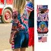 Independence Day Temporary Tattoo, 4th of July Sleeve Tattoo American Flag Fake Tattoos USA Flag, Memorial Day Full arm temporary tattoos, Red White and Blue Party Supplies