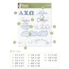 Alpha Chi Omega Sorority Sticker Decal Laptop Water Bottle Car AXO (Marble Sheet)