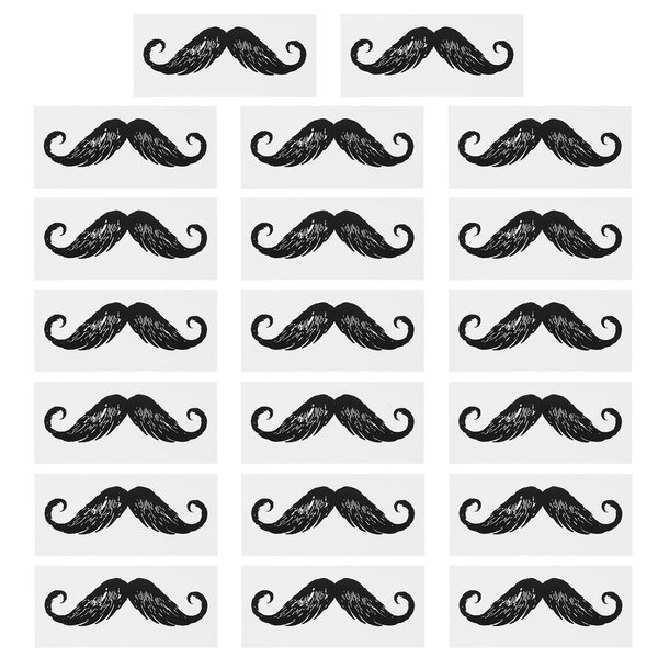 Healifty 20Pcs Beard Mustache Stickers for Nose Wax Nose Eyebrow Facial Hair Removal Fake Mustaches Hair Removal Stickers