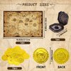 YUJUN Diving Gem Pirate Toys Colorful Pool Acrylic Diamonds Pirate Treasure Chest Gold Coins with Underwater Swimming Throw Pirate Toy for Kids Birthday Summer Swimming Pool Party Favor