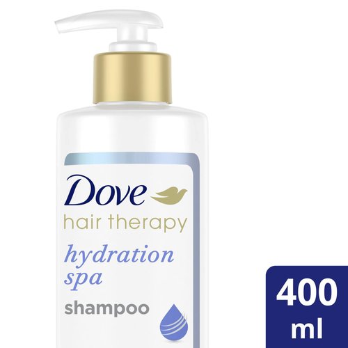 Dove Hair Therapy Hydration Spa Shampoo for Dry Hair with Hyaluronic Serum, 13.5 Fl Oz