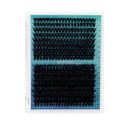 Lash Clusters DIY EyeLash Extension 320PCS, 0.07 D Curl 8-18MIX 50D Wispy Fluffy Cluster Lashes Extension, Individual DIY Single Lashes Cluster Extensions for Eyelash Extensions Beginners
