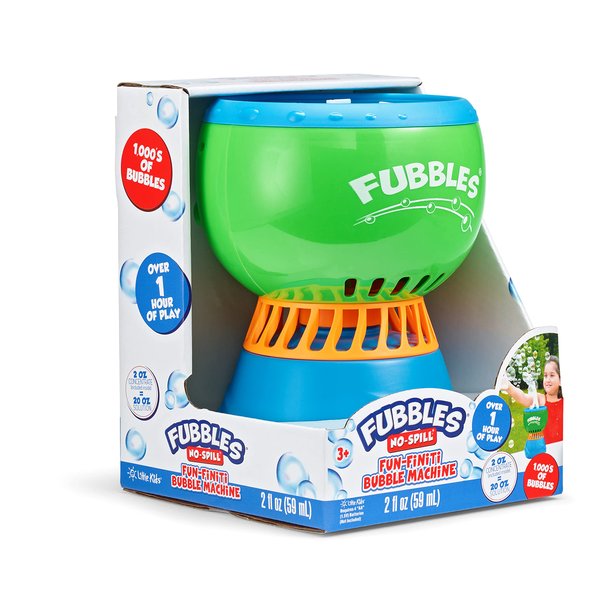 Little Kids Fubbles No-Spill Fun-Finiti Bubble Machine Active Play for Ages 3 to 8