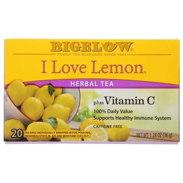 Bigelow Herbal Tea I Love Lemon 20 BAG (Pack of 18)18