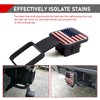 Crynod 1 PC Car Trailer Hitch Cover, 3.14" x 3.14" x 1.96" TPU American Flag Dustproof Tow Cover Rubber Plug, Fits 2" Square Mouth Receiver Tube, Product Compatible with Most Car Models (Red)