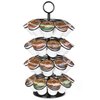 ROWISE K-Cup Pod Carousel Holder and Organizer for 36 Pods - Spins 360 Degrees, Detachable, Modern Metal Design in Black for Home and Office Counters