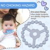 duludulu 4 Pack Silicone Teething Toys, Ring Teethers for Babies 0-6 6-12 Months Newborn Baby Teether Baby Teething Toys Relief Soothe Baby's Gums Infant Toys Gifts Baby Boys Girls Blue Green
