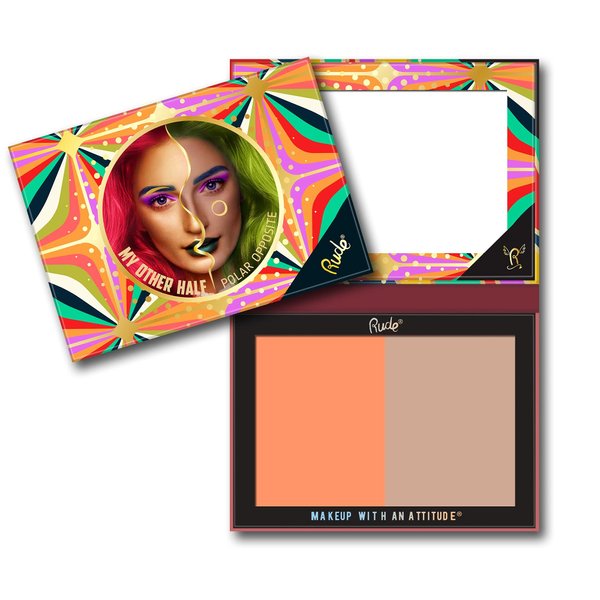 Rude - My Other Half Duo Shade Face Palette - Polar Opposite