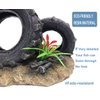 SLOCME Aquarium Tyre Decorations - Resin Material Tyre Decorations，Fish Tank Tyre Ornament Aquarium Environment Friendly Decorations