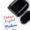 Custom Rectangular Signature Stamp- Personalized Custom Name Stamp 4 Exterior Colors and 9 Font Choices and 3 Ink Colors, Black, White, Pink, Blue