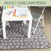 S&T INC. Baby Splat Mat for Under High Chair, Water Resistant Floor Mat, 42 Inches by 42 Inches, Grey Scatter