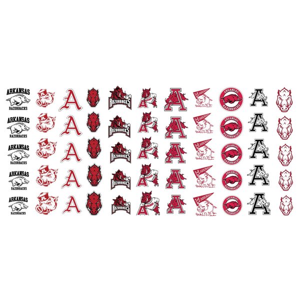 Sports Team for Arkansas College Waterslide Nail Art Decals - Salon Quality!