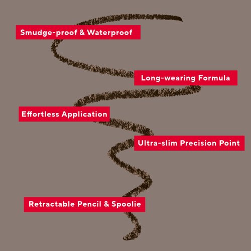 Mirabella Eyebrow Pencil, Dark - Ultra-Fine Point Precision Brow Pencil - Rich Blendable Color Defines and Fills In Brows Naturally - Long-Lasting, Smudge-Proof and Waterproof Formula