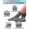 5 Pairs Pilates Socks Yoga Socks with Grips for Women Non-Slip Grip Socks for Pure Barre, Ballet, Dance, Workout, Hospital, Assorted