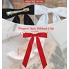 TOPSTUFF 3PCS Hair Bows for Women,Hair Bows for Girls,Hair Ribbons with Metal Clips for Teens,Hair Accessories Bow Clip for Women, Bow Knot Barrettes for Hair Ribbon Bows for Girls,(Black White Red)