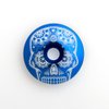 KustomCaps Sugar Skull (Center of Head) 1 1/8" Headset Cap Blue