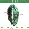 Totelux St Patricks Day Headband for Women Shamrock Knotted Headband Wide Hair Band Green Clover Hair Accessories Irish Festive Costume Celebration Parade Party Supplies