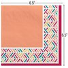 Vibrant Multicolor Paper Boho Picnic Luncheon Napkins - 6.5" x 6.5" (Pack of 16) - Unique Design, Eco-Friendly & Durable Napkins - Perfect for Summer Events & Outdoor Gatherings