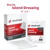 Dealmed Sterile Bordered Gauze Island Dressings – 25 Count, 4" x 4" Gauze Pads, Disposable, Latex-Free, Adhesive Borders with Non-Stick Pads, Wound Dressing for First Aid Kit and Medical Facilities
