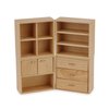 4PCS Miniature Furniture Set Wooden Cabinet Cupboard 1:12 Dollhouse Various Styles Decoration DIY Dollhouse Freely Combinable Furniture Kit Kitchen Bedroom Living Room Display Ornaments (Wood)
