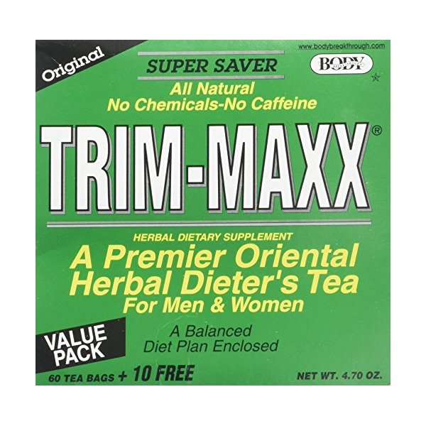 Body Breakthrough Trim Maxx Herbal Dieter's Tea -- 60 Tea Bags + 10 FREE