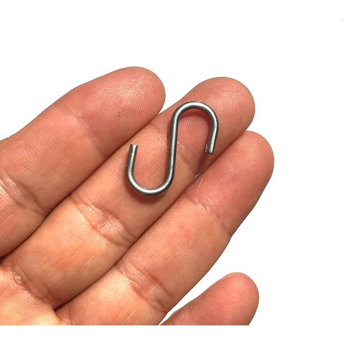 200Pcs Stainless Steel 1 Inch S Hook Connectors Mini S-Shaped Hangers Ornament for Jewelry Key Ring Chain Hardware Pet Name Tag Wood Circles Fishing Lure and Assembly DIY Crafts Doll House