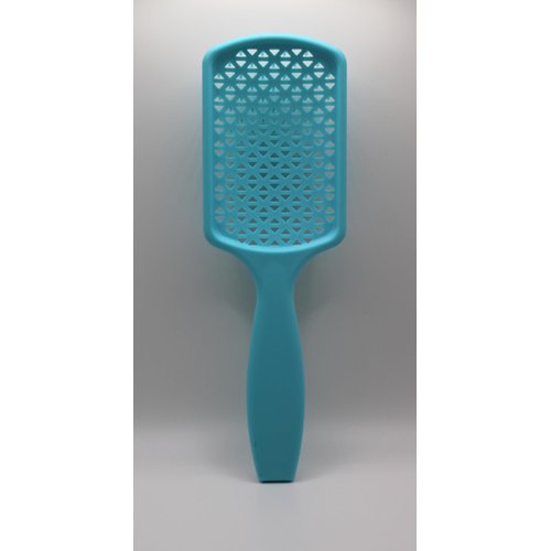 Moto Perpetua Retro Vibes Detangling Hair Brush, Flexible, Wet and Dry, Square Shape, Gentle, Smooth, Sky Blue