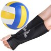 obmwang 2 Pieces Volleyball Accessories Including Volleyball Knee Pads and Volleyball Arm Sleeves with Protection Pads and Thumb Hole for Women Girls Teens Volleyball Training (Black)