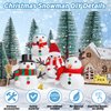 6 Pack Snowman Kit, Christmas Craft DIY for Kids, Build a Snowman Craft Winter Decorations Indoor, Creative Kids Air Dry Clay Modeling Crafts Kit for School Winter Party Activities Kids