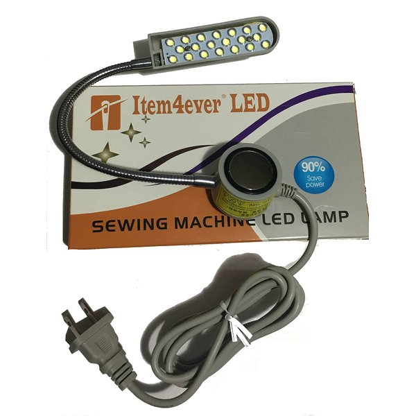 20 Led 110v Light Magnetic Mounting Base Working Gooseneck Lamp for Home or Sewing Machine