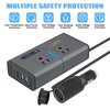BMK 200W Car Power Inverter Newly Car Plug Adapter Outlet Charger DC 12V to 110V Car Inverter with 1.2A&2.4A USB, 1 QC3.0 USB and 1 Type C Ports Black