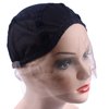 YANTAISIYU Lace Front Wig Cap for Making Wigs with Adjustable Strap Glueless Weaving Cap Wig Caps Swiss Lace Hairnet (Black S 21inch)