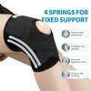Galvaran Knee Brace with Side Stabilizers for Meniscal Tear Knee Pain ACL MCL Arthritis Injuries Recovery, Breathable Adjustable Knee Support for Men and Women