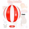 9 Pack Circus Balloons - LIYDE Carnival Decorations Circus Theme Party Decorations Circus Decorations 22 Inch 360 Degree 4D Carnival Balloons (White and Red)